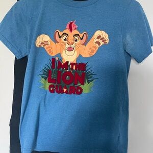 Disney Blue and Orange Short Sleeve Tee with Energetic Lion Design